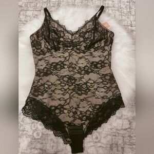FeelinGirl Shapewear Bodysuits for Women Lace Shapewear Tummy Control V-Neck
